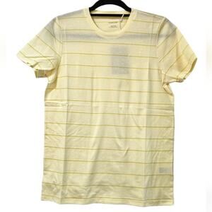 NWT Everlane The Organic Cotton Crew-neck Tee Striped Yellow Size L